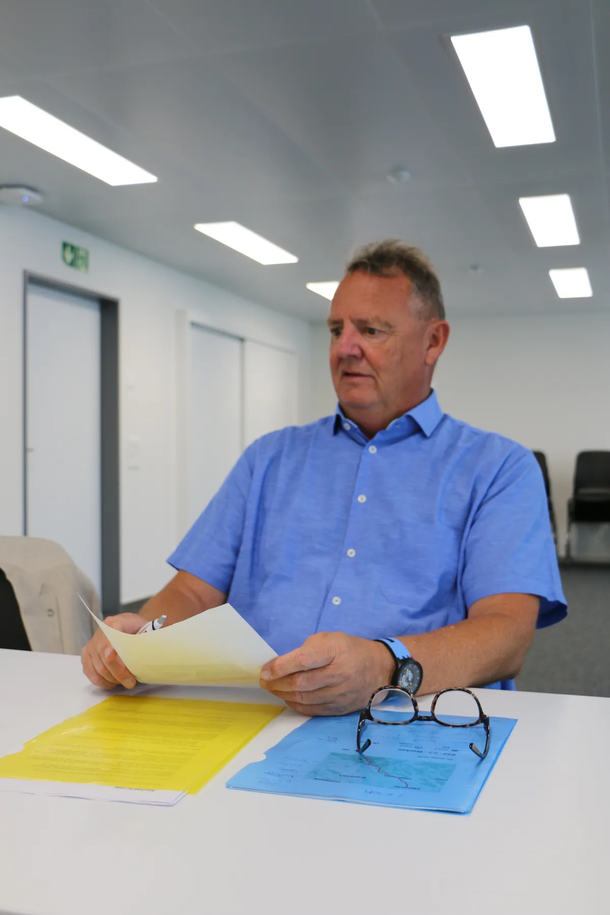 Kantonspolizei-Regionenchef Hans Imholz im Gespräch